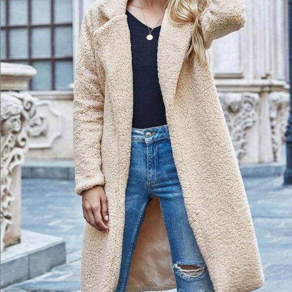 Long Teddy Duster Coat - Picture 4 of 8